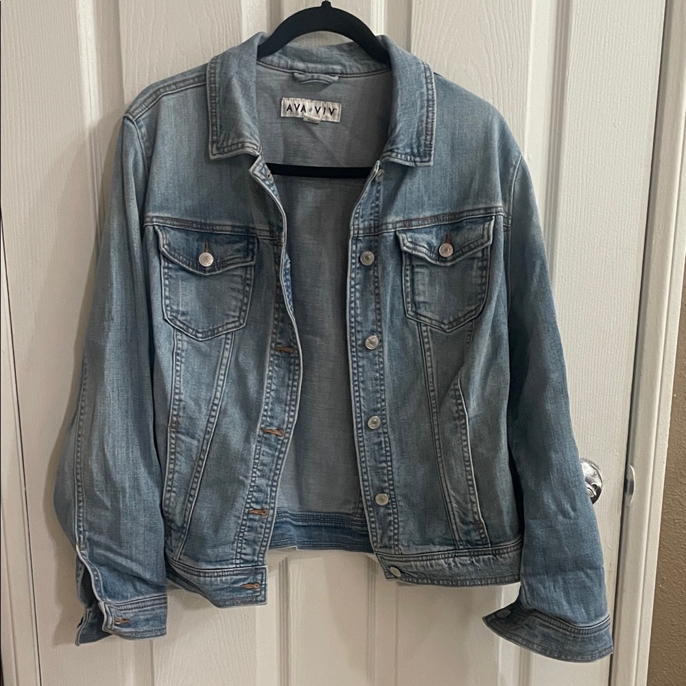 Ava & Viv Faded Light Blue Denim Jacket